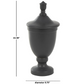 Black Ceramic Fluted Urn