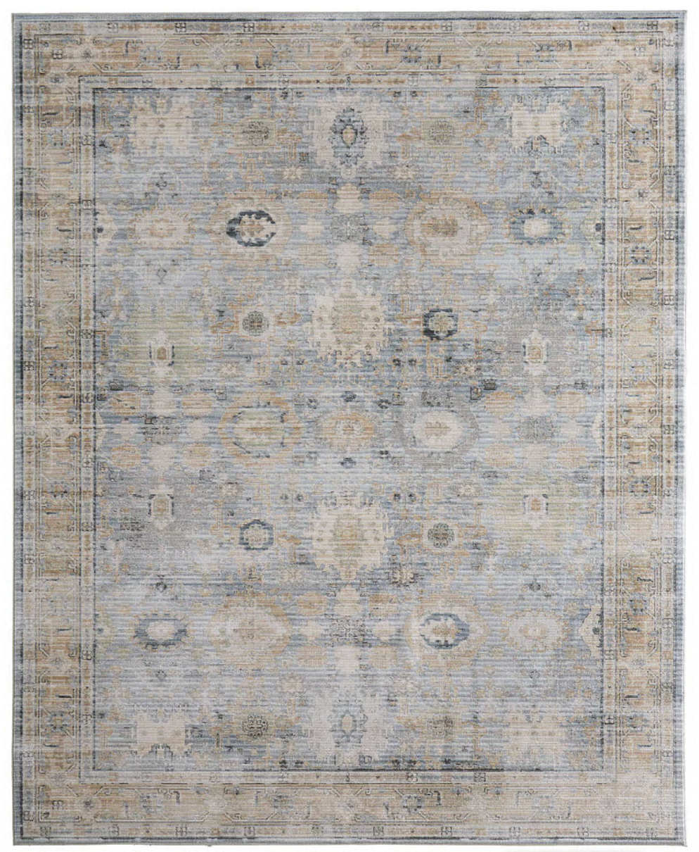 Augustine Rug, Blue/Beige (Various Sizes)