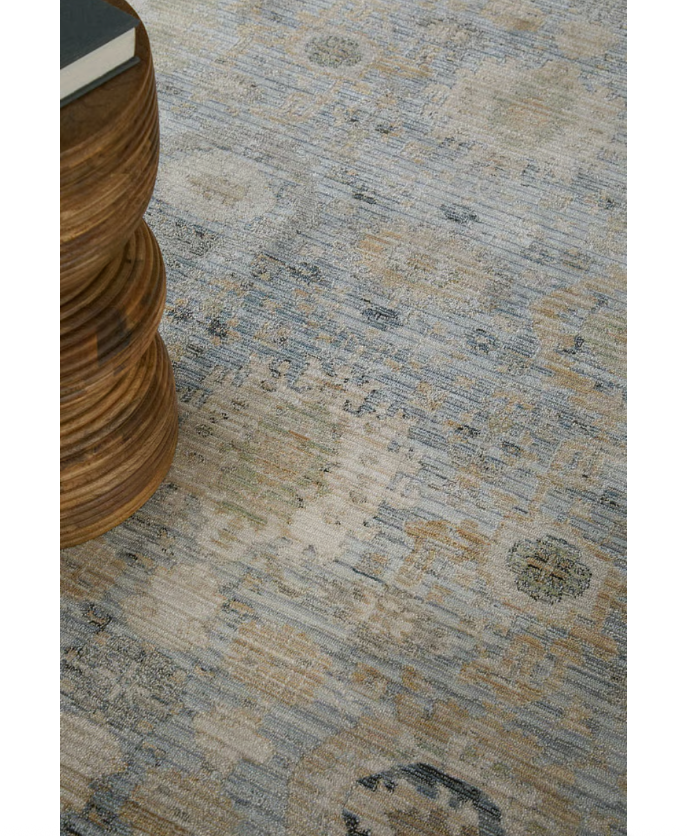 Augustine Rug, Blue/Beige (Various Sizes)