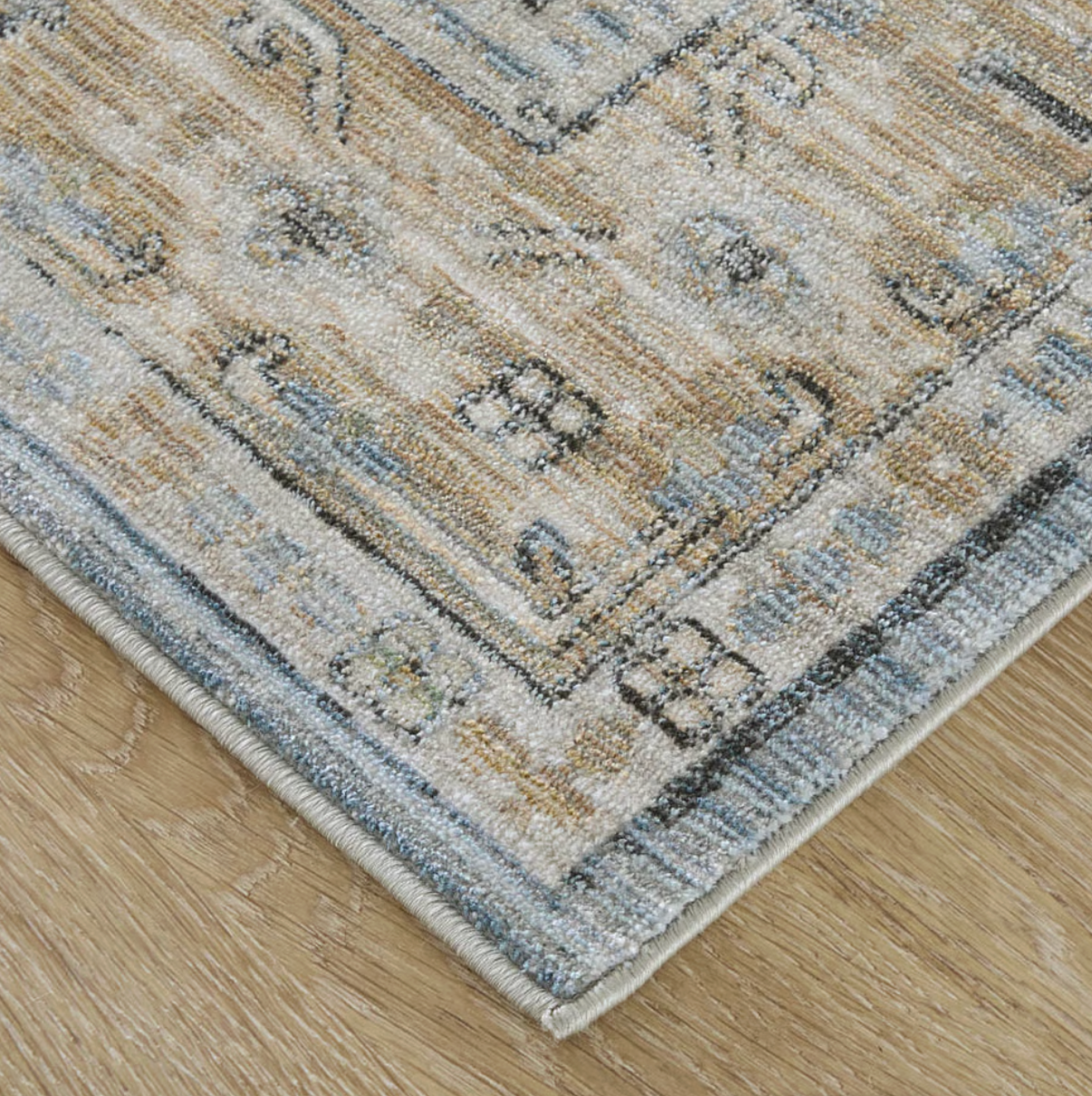 Augustine Rug, Blue/Beige (Various Sizes)