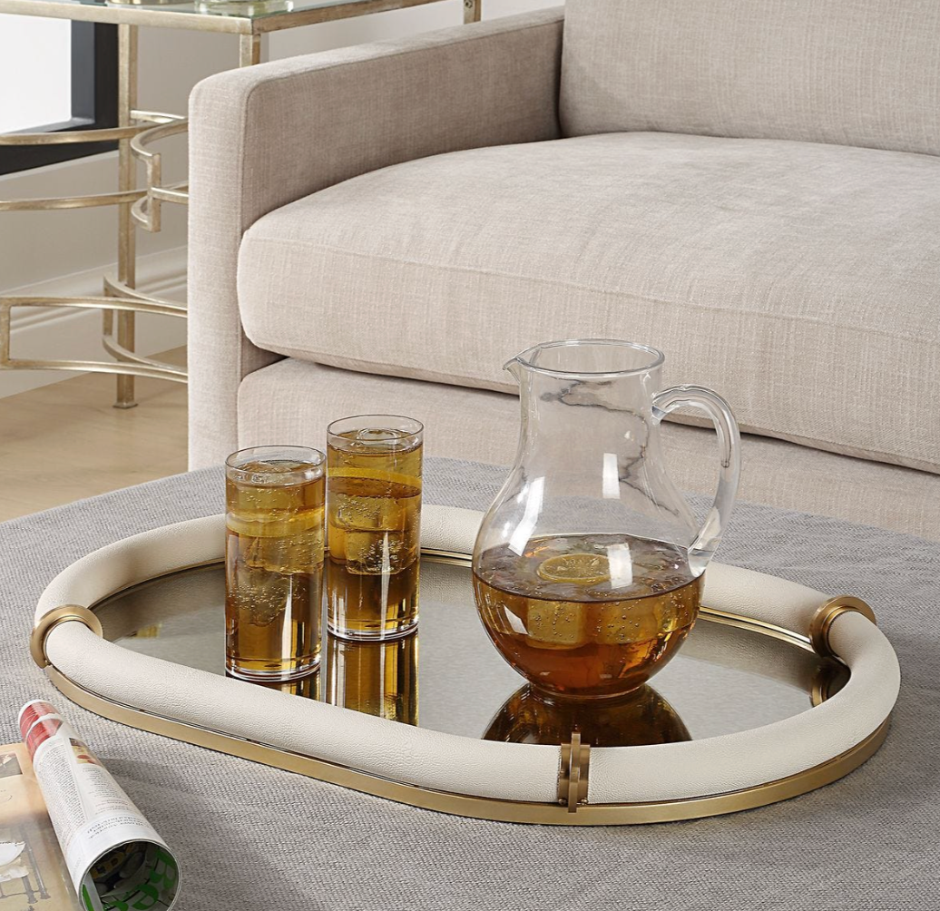 Cyprus Oval Tray, White