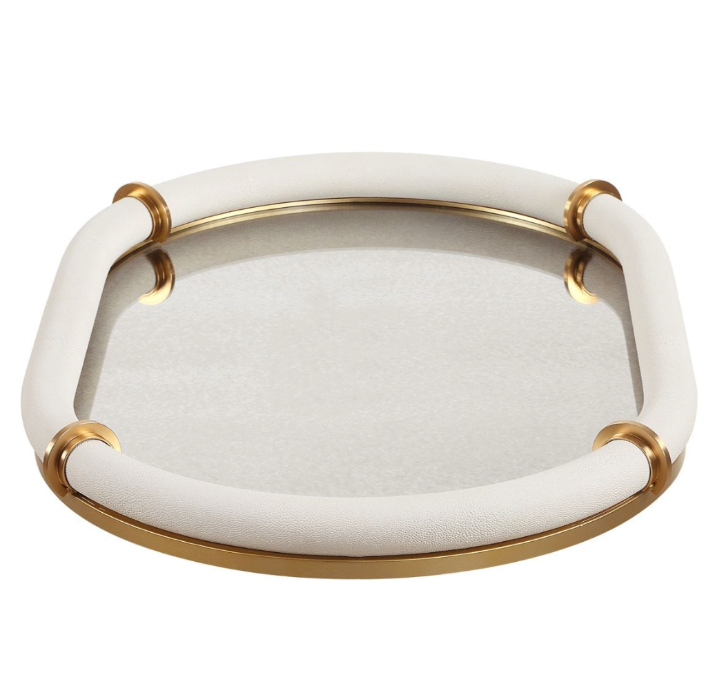 Cyprus Oval Tray, White