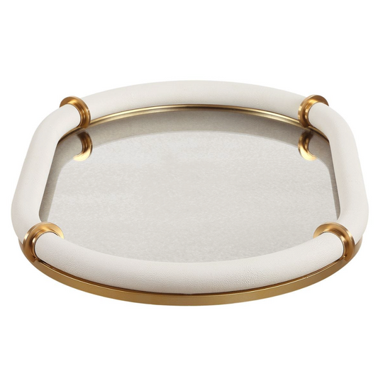 Cyprus Oval Tray, White