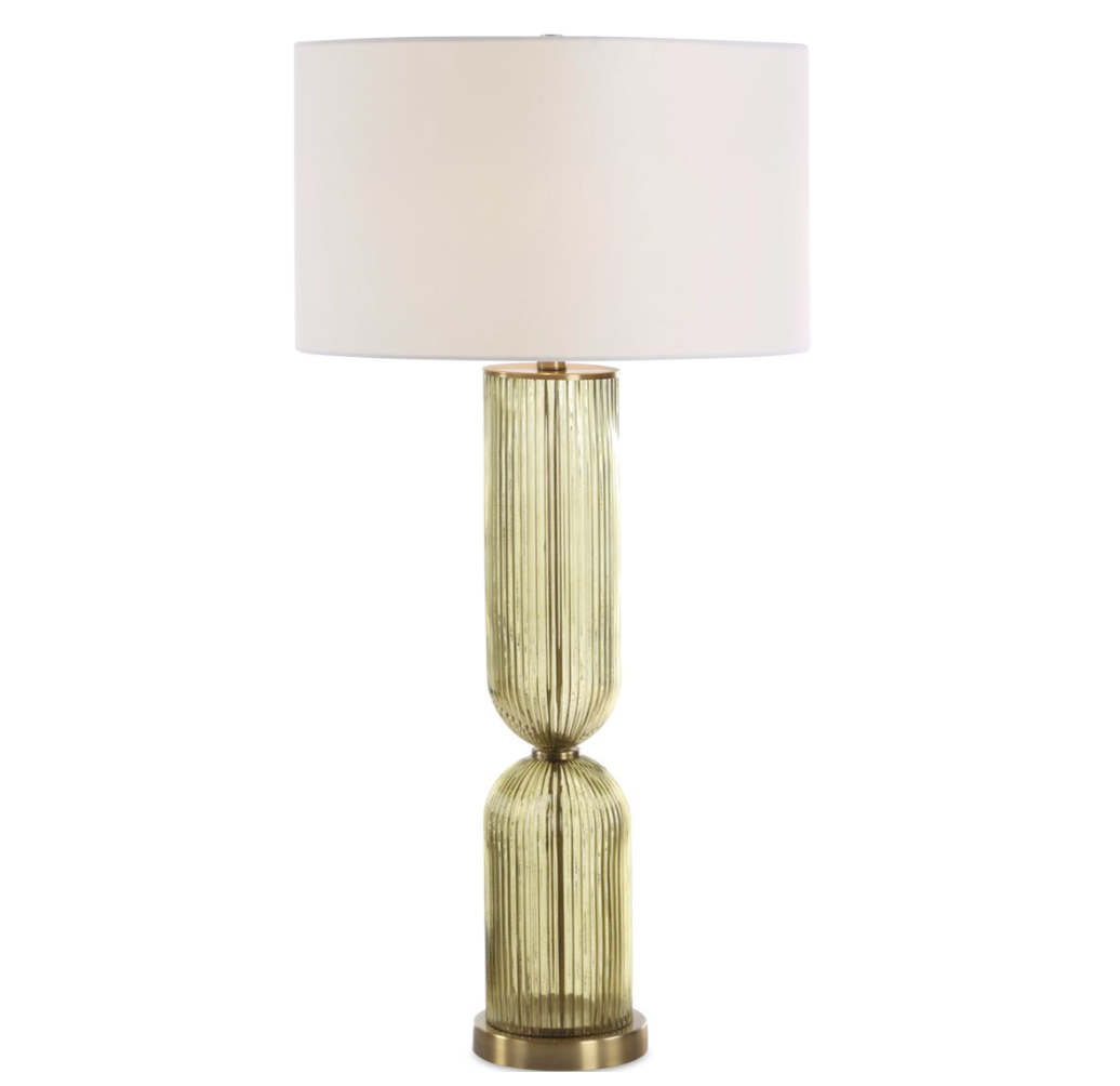 Mirah Green Glass Table Lamp