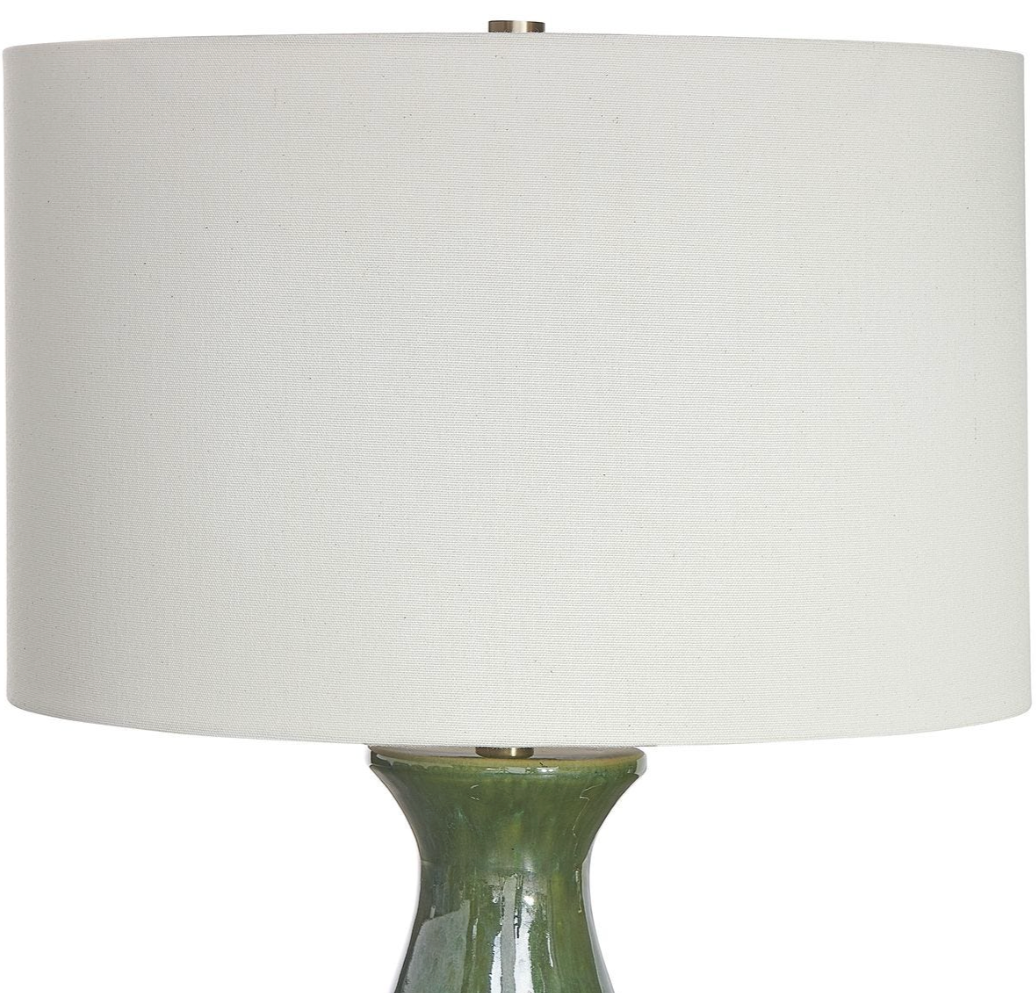 Colestin Green Glass Table Lamp