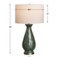 Colestin Green Glass Table Lamp