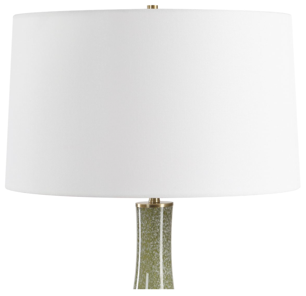 Marist Green Glass Table Lamp