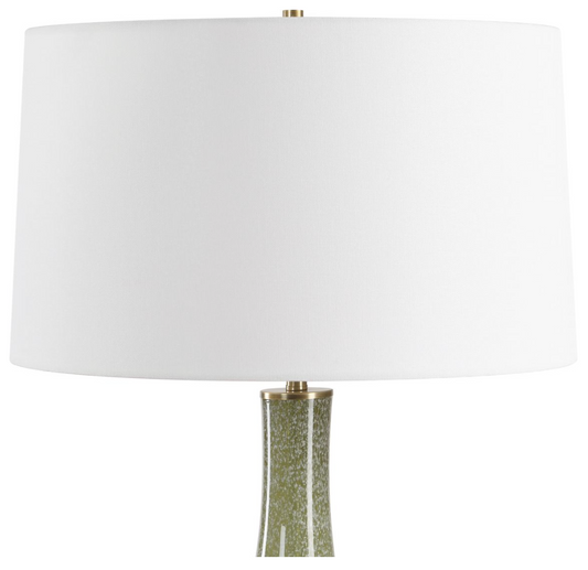 Marist Green Glass Table Lamp