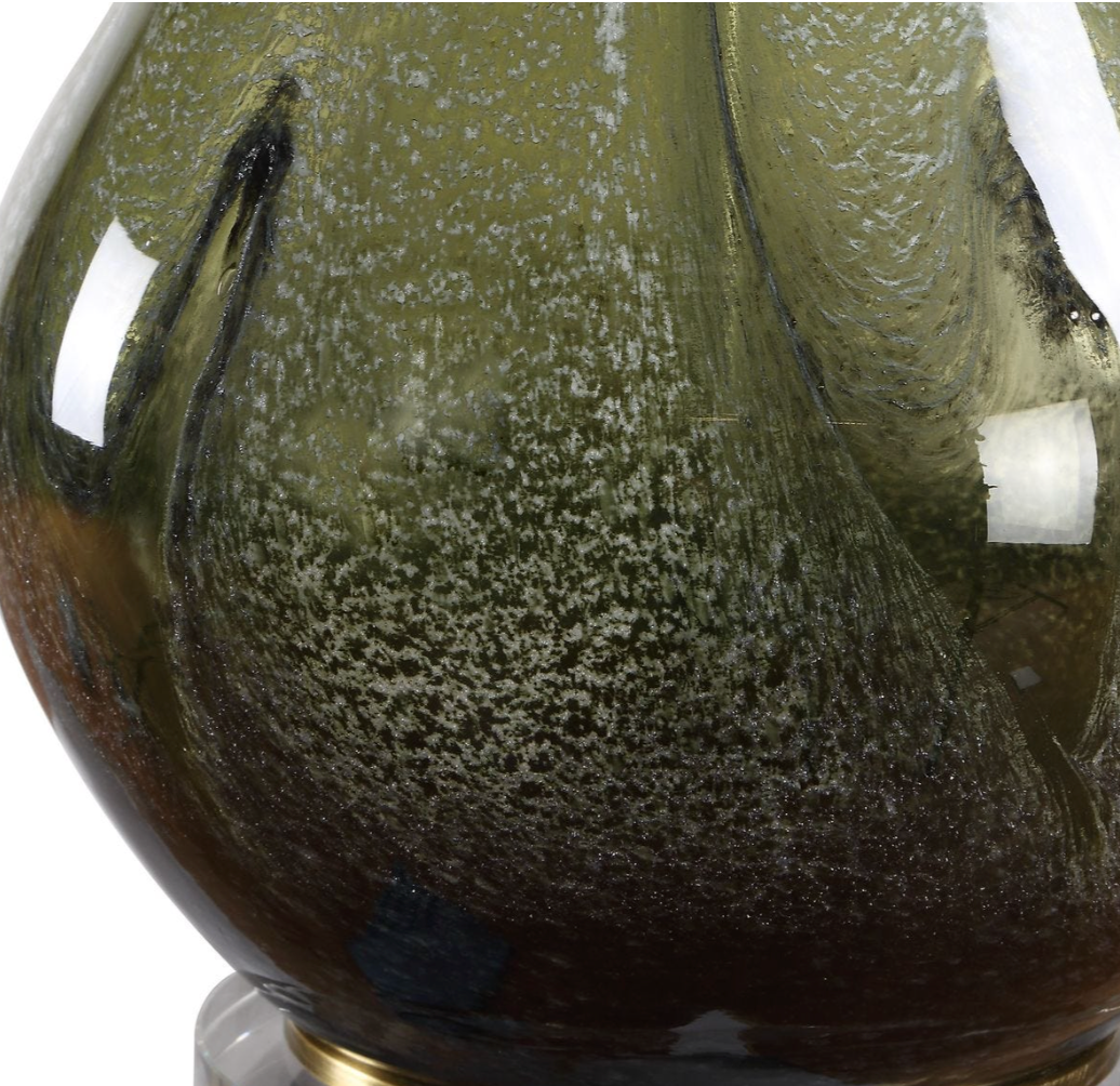 Marist Green Glass Table Lamp