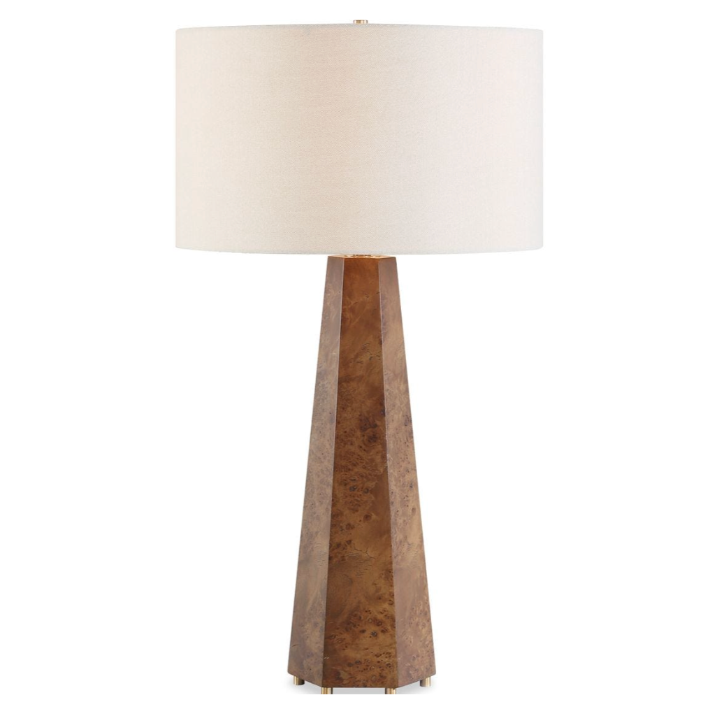McCaffrey Burl Wood Table Lamp