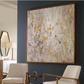 Golden Raindrops Hand Painted Canvas