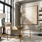 Golden Raindrops Hand Painted Canvas