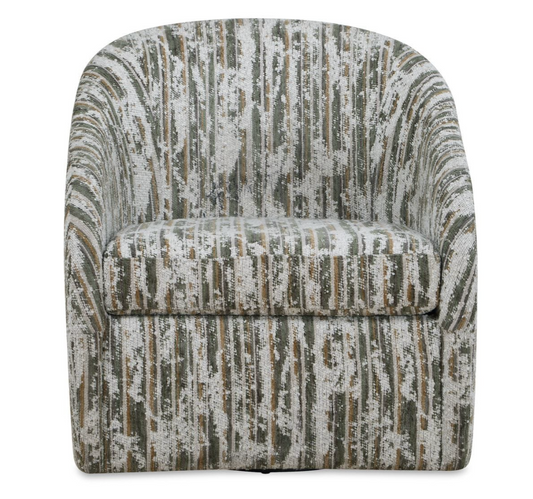 Patterned armchair on a white background