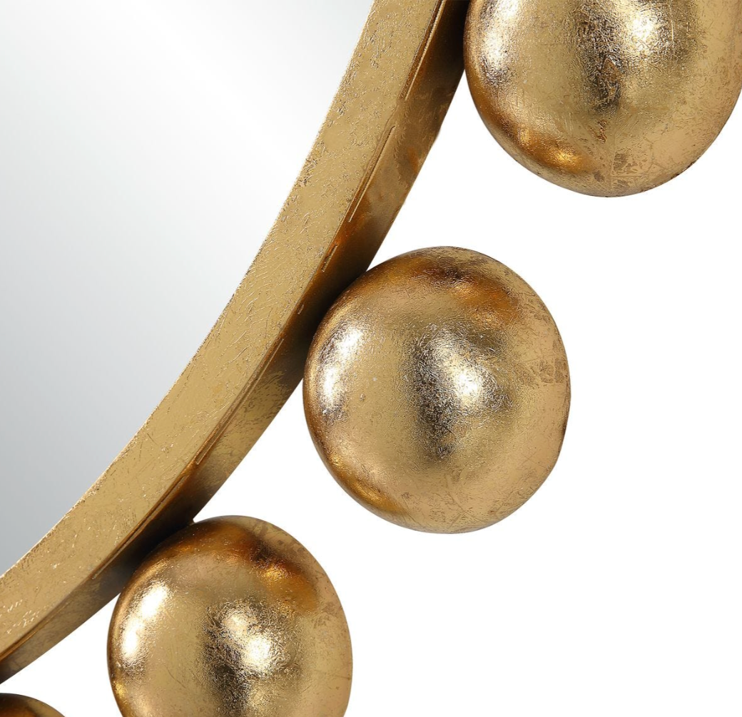 Leila Beaded Gold Mirror