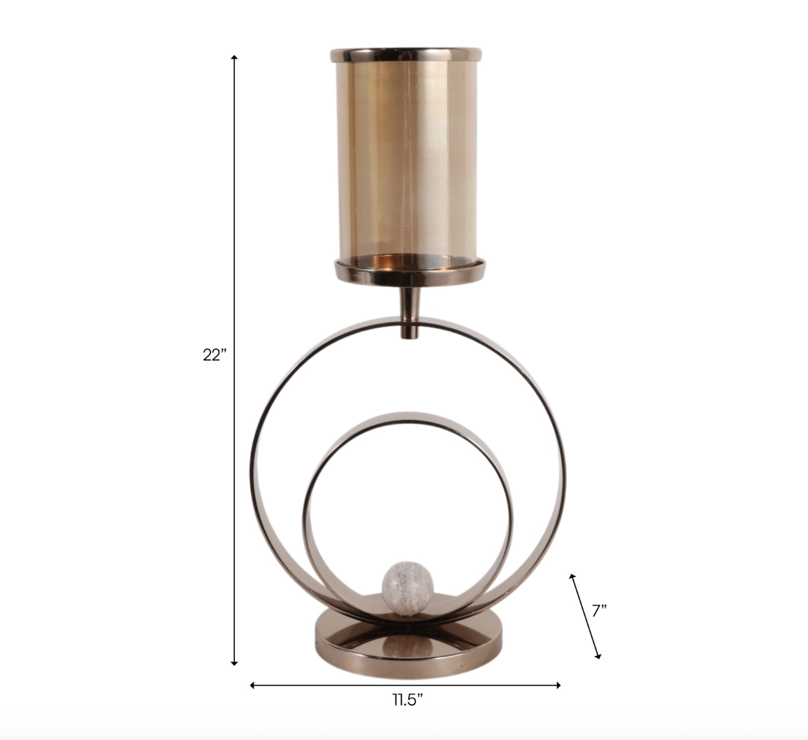 Bronze and Glass Hurricanes (Various Sizes)