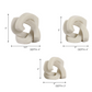 Peyton White Knots, Set of 3