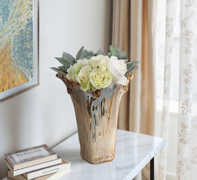 Fontana Tall Italian Glass Vase