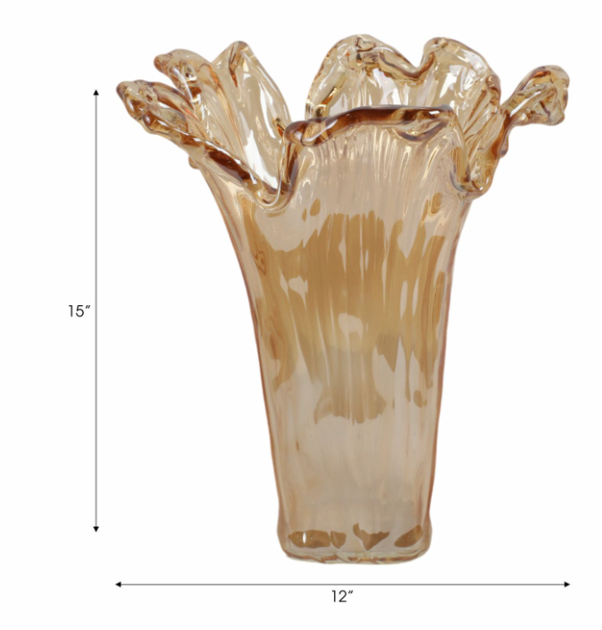 Fontana Tall Italian Glass Vase