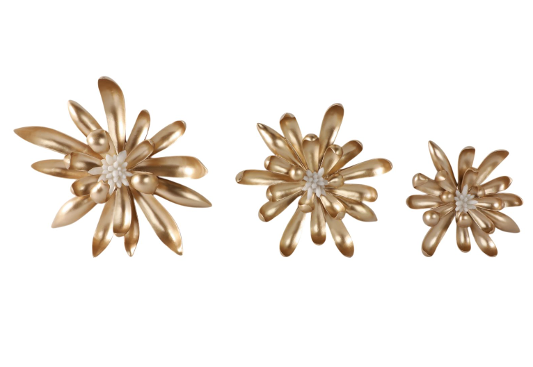 Ellen Gold Wall Sculptures, Set of 3