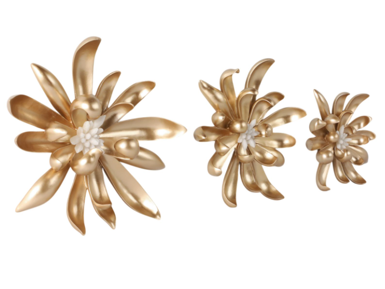 Ellen Gold Wall Sculptures, Set of 3