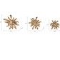 Ellen Gold Wall Sculptures, Set of 3