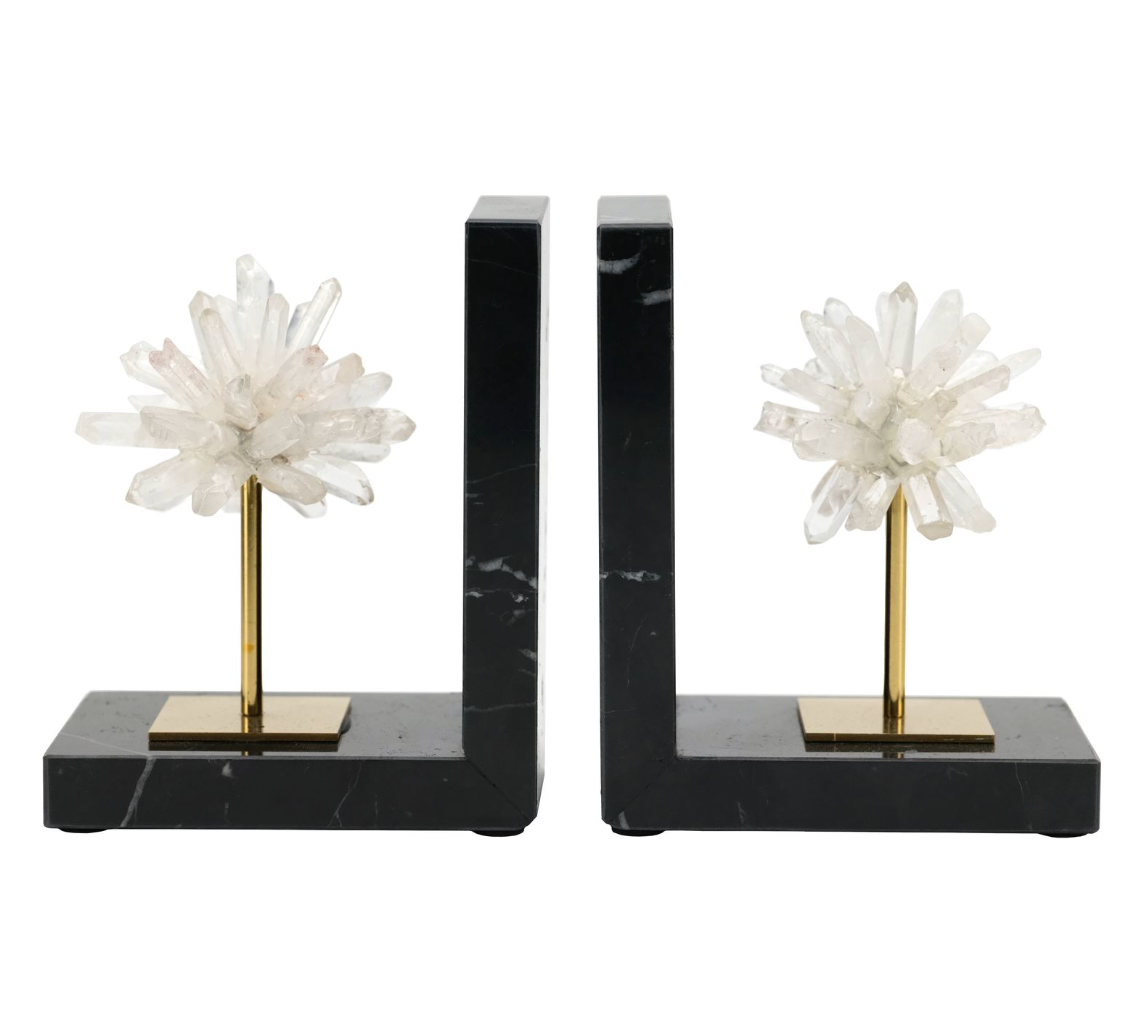 Tucker Black Bookends, Set of 2