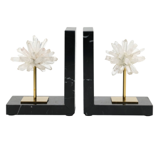 Tucker Black Bookends, Set of 2