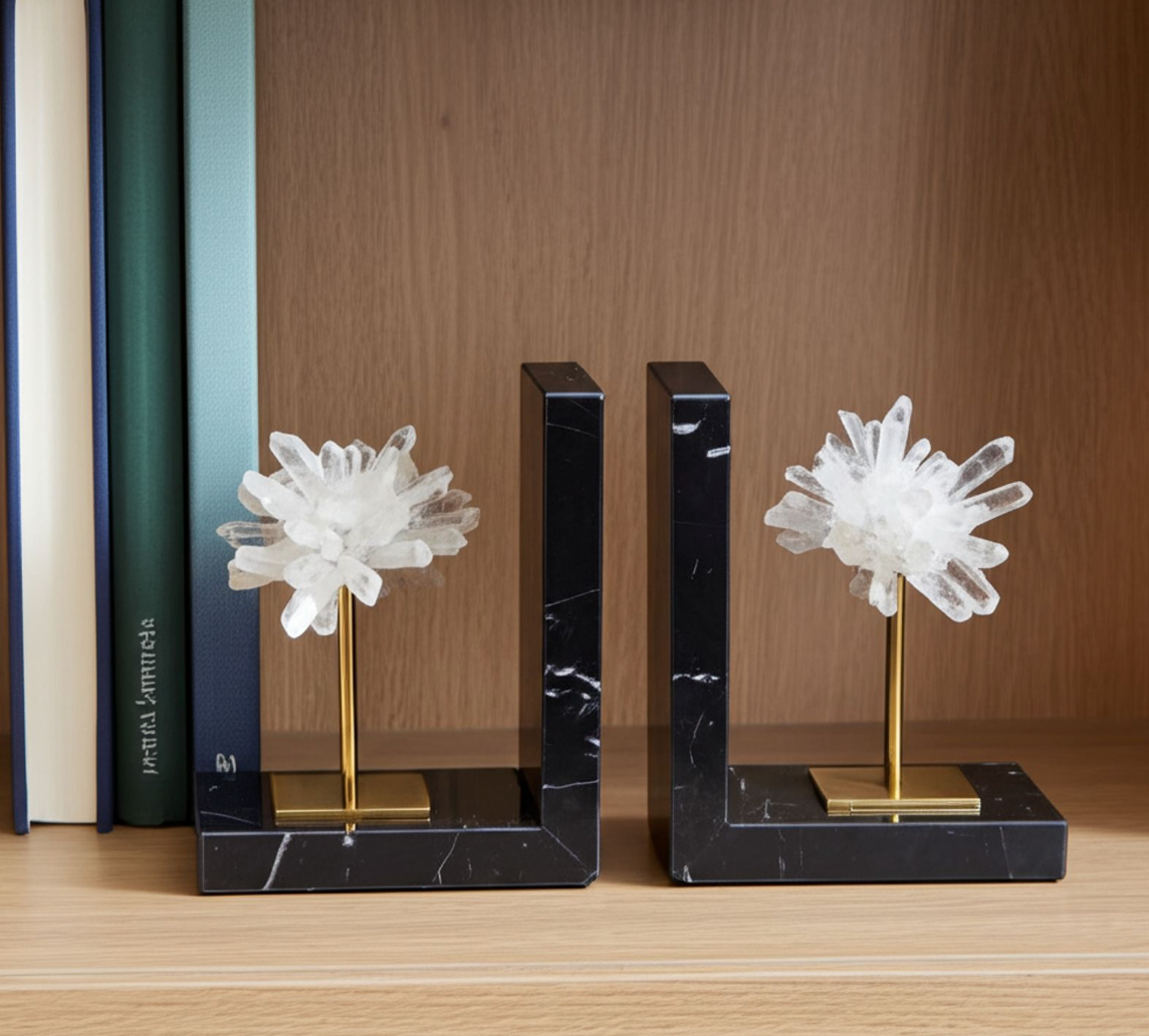 Tucker Black Bookends, Set of 2