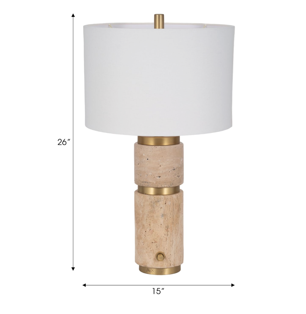 Shawrose Tan Lamp