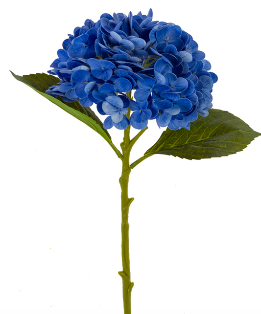 19" Real Touch Hydrangea, Dark Blue