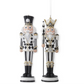 Black/White Harlequin Check Nutcracker Ornaments (Various Styles)