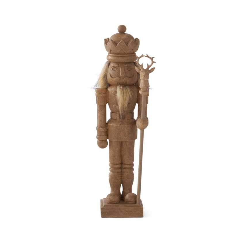 20.25" Resin Faux Woodgrain Nutcracker