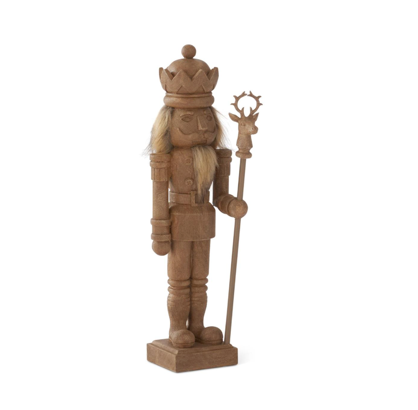 20.25" Resin Faux Woodgrain Nutcracker