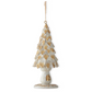 4.5" Whitewashed & Gold Resin Tree Ornaments (Various Styles)
