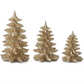 Gold Glittered Resin Christmas Trees (Various Sizes)