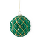 Green & Gold Pattern Glass Ornaments (Various Styles)