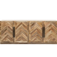 Wooden cabinet with chevron pattern 