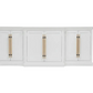 Extra Long Breakfront w/ Natural Handles, White