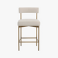Vivi Counter Stool, Antique Brass and Ivory