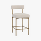 Vivi Counter Stool, Antique Brass and Ivory