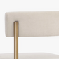 Vivi Counter Stool, Antique Brass and Ivory