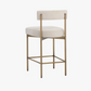 Vivi Counter Stool, Antique Brass and Ivory