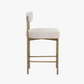 Vivi Counter Stool, Antique Brass and Ivory