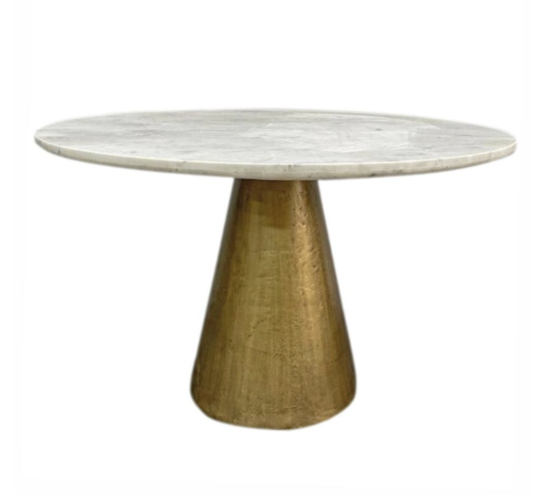 Dayton Round Marble Dining Table, 48"