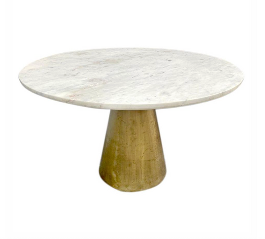 Dayton Round Marble Dining Table, 48"