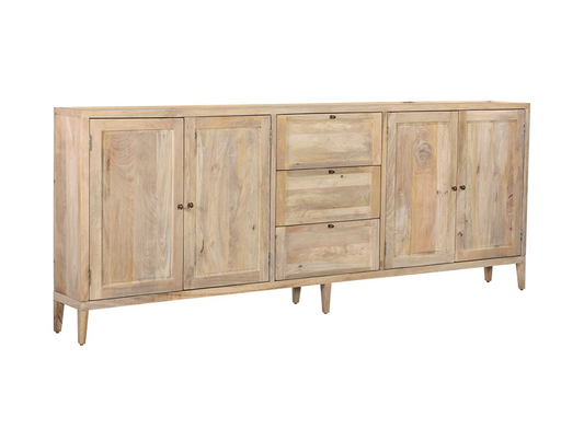 96" Charlotte Narrow Sideboard, Light Brown