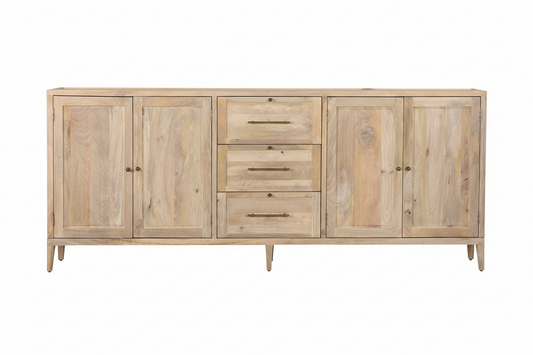96" Charlotte Narrow Sideboard, Light Brown