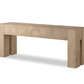 Abaso Console Table, Whitewash Oak