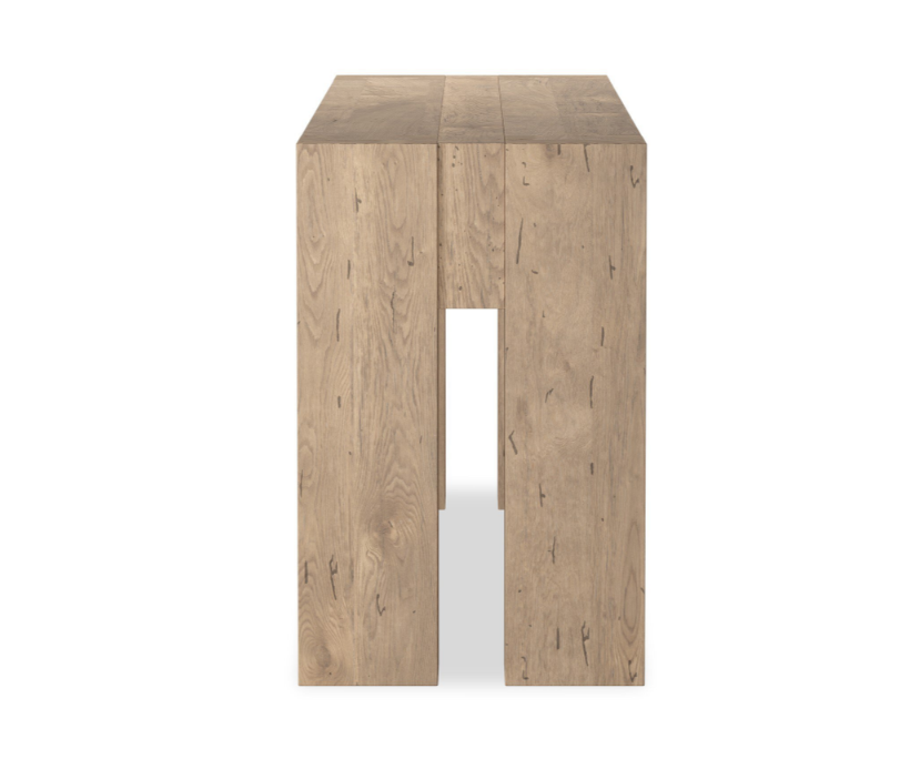 Abaso Console Table, Whitewash Oak