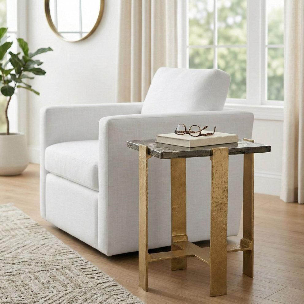 Bennetrose Gold Accent Table